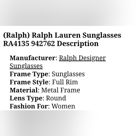 Ralph Lauren sunglasses - Picture 2 of 9